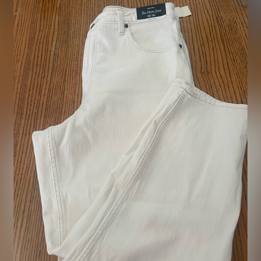 Abercrombie & Fitch Cream Straight Leg Jeans